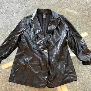 Soho apparel leather blazer